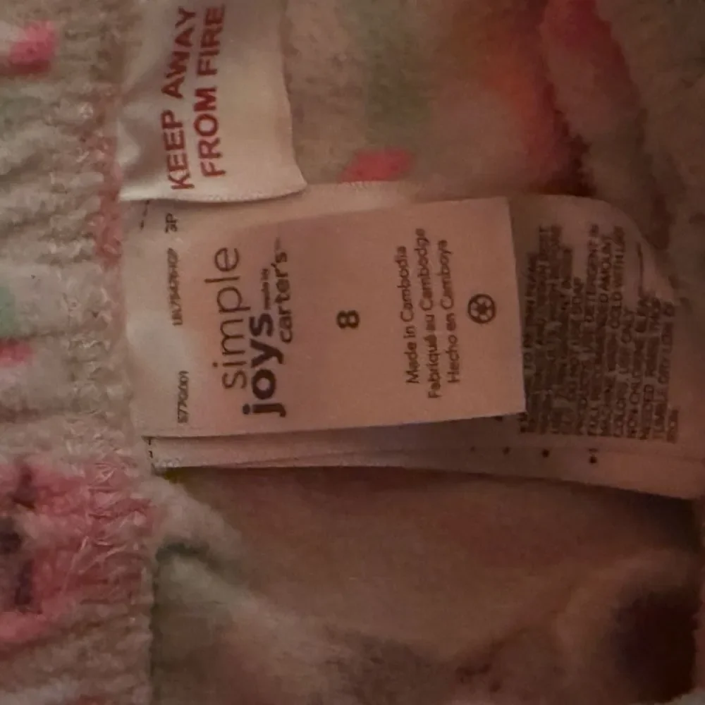 simple joys by carters Size 8 Girls‎ Warm Cozy Puppy Pajama Pants.
